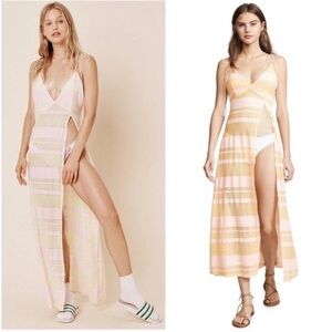 NWT For Love and lemons Steph maxi swim cover up dress, size S